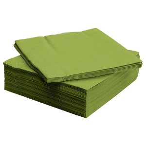 IKEA FANTASTISK paper napkin, medium green, 15 ¾x15 ¾ in, 50 pack , IKEA Sale | 79385EMOR