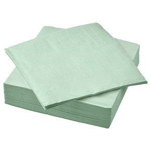 IKEA FANTASTISK paper napkin, pale green, 15 ¾x15 ¾ in, 50 pack , IKEA Sale | 86714YKVF