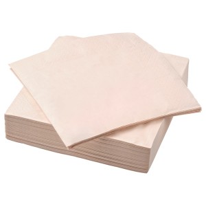 IKEA FANTASTISK paper napkin, pale pink, 15 ¾x15 ¾ in, 50 pack , IKEA Sale | 13095KSYU