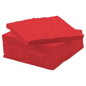 IKEA FANTASTISK paper napkin, red, 9 ½x9 ½ in, 50 pack , IKEA Sale | 52730WBKJ