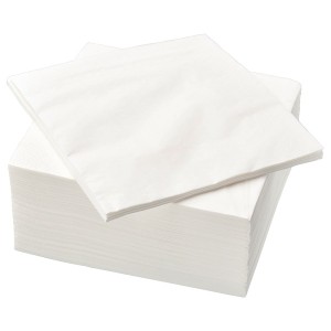 IKEA FANTASTISK paper napkin, white, 15 ¾x15 ¾ in, 100 pack , IKEA Sale | 78326AJLH