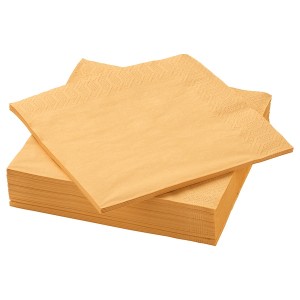 IKEA FANTASTISK paper napkin, yellow, 15 ¾x15 ¾ in, 50 pack , IKEA Sale | 72408IPMB