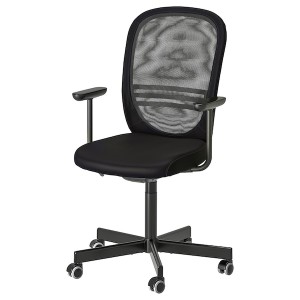 IKEA FLINTAN office chair with armrests, black , IKEA Sale | 52813AWHK