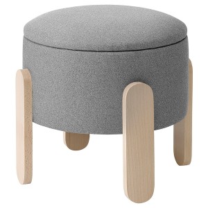 IKEA FÖRLUNDA pouffe, with storage/Tonerud gray , IKEA Sale | 43510ADFB