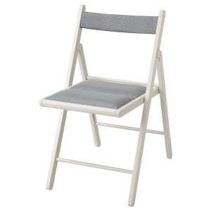 IKEA FRÖSVI folding chair, white/Knisa light gray , IKEA Sale | 24790QZOS