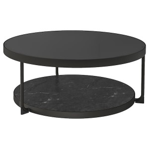 IKEA FRÖTORP coffee table, anthracite marble effect/black glass, 34 5/8 in , IKEA Sale | 16823KUDM