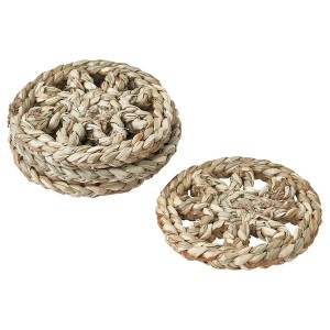 IKEA GALLSOPP coaster, natural/sedge handmade, 4 pack , IKEA Sale | 93675TKPY