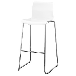 IKEA GLENN Bar stool, white, chrome plated, 30 3/8 in , IKEA Sale | 10359PVSA