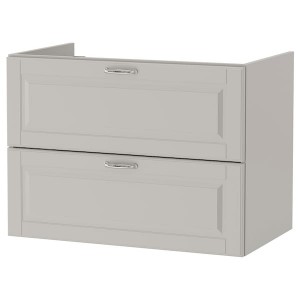 IKEA GODMORGON Sink cabinet with 2 drawers, Kasjön light gray, 31 1/2x18 1/2x22 7/8 in , IKEA Sale | 97812LHDQ