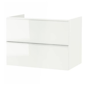 IKEA GODMORGON Sink cabinet with 2 drawers, high gloss white, 31 1/2x18 1/2x22 7/8 in , IKEA Sale | 72658ZGSK