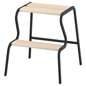 IKEA GRUBBAN step stool, black/birch , IKEA Sale | 89125OAQT