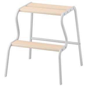 IKEA GRUBBAN step stool, white/birch , IKEA Sale | 47126IVDW