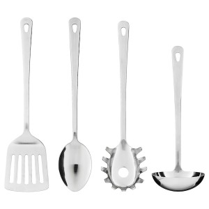 IKEA GRUNKA 4-piece kitchen utensil set, stainless steel , IKEA Sale | 29687BJXD