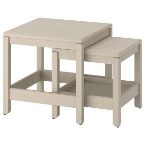 IKEA HAVSTA nesting tables, set of 2, gray-beige , IKEA Sale | 39840SMEU