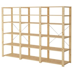 IKEA HEJNE 3 section shelving unit, softwood, 90 1/2x19 5/8x67 3/8 in , IKEA Sale | 87650XVIY