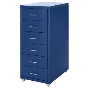 IKEA HELMER drawer unit on casters, blue, 11x27 1/8 in , IKEA Sale | 30852TFJL