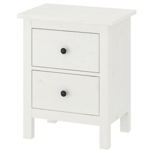 IKEA HEMNES 2-drawer chest, white stain, 21 1/4x26 in , IKEA Sale | 21738GOUA