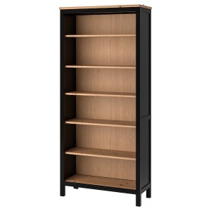 IKEA HEMNES Bookcase, black-brown, light brown, 35 3/8x77 1/2 in , IKEA Sale | 49085RSJA