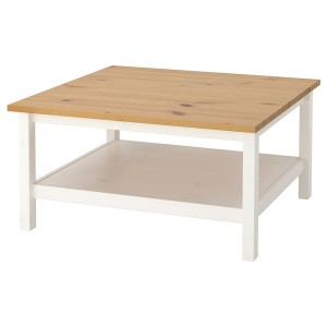 IKEA HEMNES Coffee table, white stain, light brown, 35 3/8x35 3/8 in , IKEA Sale | 47906WDCT