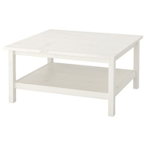 IKEA HEMNES Coffee table, white stain white, 35 3/8x35 3/8 in , IKEA Sale | 80425ZOUB