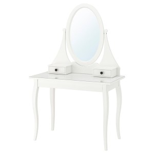 IKEA HEMNES Dressing table with mirror, white, 39 3/8x19 5/8 in , IKEA Sale | 35068RZUJ