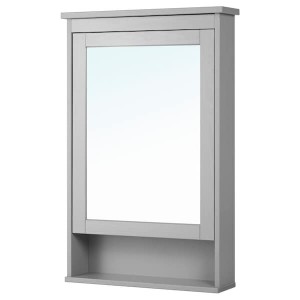 IKEA HEMNES Mirror cabinet with 1 door, gray, 24 3/4x6 1/4x38 5/8 in , IKEA Sale | 27193GHED