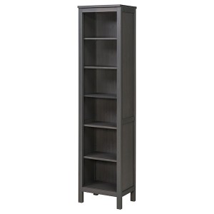 IKEA HEMNES bookcase, dark gray stained, 19 1/4x77 1/2 in , IKEA Sale | 41796FDWX