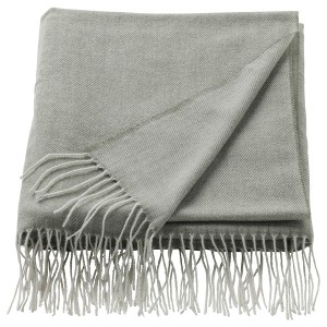 IKEA HOLMVI throw, light gray-green, 47x63 in , IKEA Sale | 43169PWLO