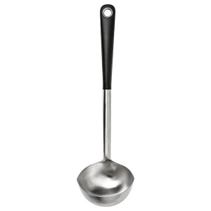 IKEA IKEA 365+ HJÄLTE soup ladle, stainless steel/black , IKEA Sale | 20497KGNM