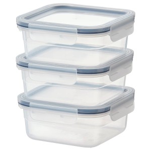 IKEA IKEA 365+ food container, square/plastic, 25 oz, 3 pack , IKEA Sale | 61352QROK