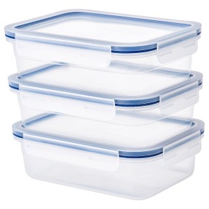 IKEA IKEA 365+ food container with lid, rectangular/plastic, 34 oz, 3 pack , IKEA Sale | 21456RUTQ