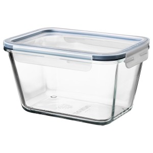 IKEA IKEA 365+ food container with lid, rectangular glass/plastic, 61 oz , IKEA Sale | 89670LBSX