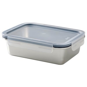 IKEA IKEA 365+ food container with lid, rectangular stainless steel/plastic, 34 oz , IKEA Sale | 28054ULAS