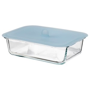 IKEA IKEA 365+ food container with lid, rectangular glass/silicone, 34 oz , IKEA Sale | 81572VPIT