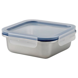 IKEA IKEA 365+ food container with lid, square stainless steel/plastic, 20 oz , IKEA Sale | 25769LXOY