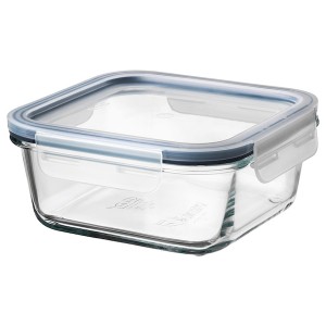 IKEA IKEA 365+ food container with lid, square glass/plastic, 20 oz , IKEA Sale | 98517YWUL