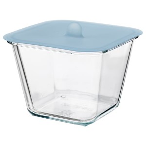 IKEA IKEA 365+ food container with lid, square glass/silicone, 41 oz , IKEA Sale | 86519FYPO