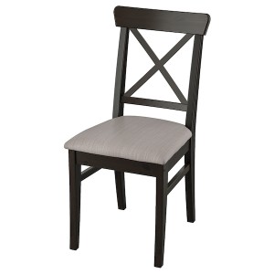 IKEA INGOLF chair, brown-black/Nolhaga gray-beige , IKEA Sale | 57624NXST