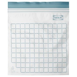 IKEA ISTAD resealable bag, check pattern/gray-blue, 34 oz, 25 pack , IKEA Sale | 17489TDSK