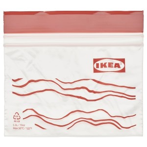 IKEA ISTAD resealable bag, patterned red, 10 oz, 25 pack , IKEA Sale | 71982URMH