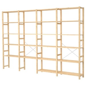 IKEA IVAR 4 section shelving unit, pine, 135 3/8x11 3/4x89 in , IKEA Sale | 21643WVZE