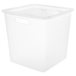 IKEA JORDBRUK storage box with lid, clear, 11x11x11 in , IKEA Sale | 97351NRWA