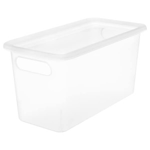 IKEA JORDBRUK storage box with lid, clear, 13x6x6 in , IKEA Sale | 07518KGRB