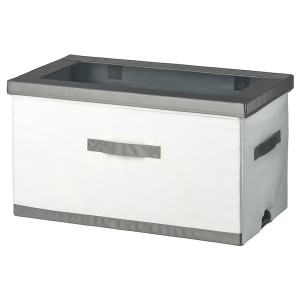 IKEA JÄTTEBJÖRN box with lid, white/gray, 32x17 ¾x17 ¼ in , IKEA Sale | 56243FAUM