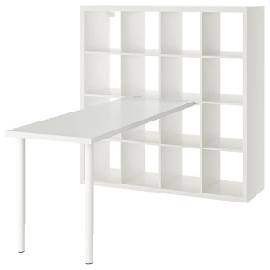 IKEA KALLAX / LAGKAPTEN workstation, white, 57 7/8x70 1/2x57 7/8 in , IKEA Sale | 68413TCUZ