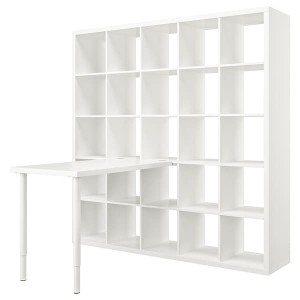 IKEA KALLAX / LINNMON workstation, white, 71 5/8x54 3/4x71 5/8 in , IKEA Sale | 27964NHFD