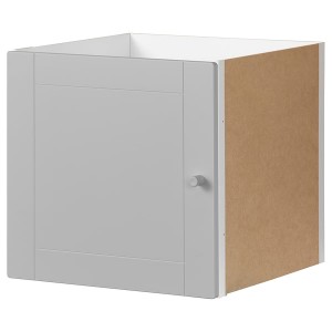 IKEA KALLAX insert with door, groove milled/gray, 13x13 in , IKEA Sale | 23164KABN