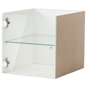 IKEA KALLAX insert with glass door, white, 13x13 in , IKEA Sale | 40967IURA