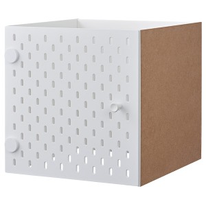 IKEA KALLAX insert with pegboard, white, 13x13 in , IKEA Sale | 47608YWFO