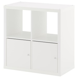 IKEA KALLAX shelf unit with doors, white, 30 3/8x30 3/8 in , IKEA Sale | 39560OJFI